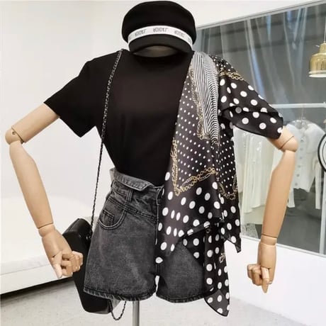 ドットスカーフTシャツ 2色展開