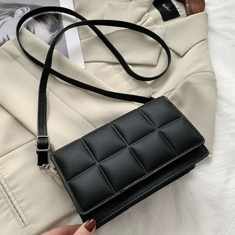 ブロックキルティング ショルダーバッグ 4色展開