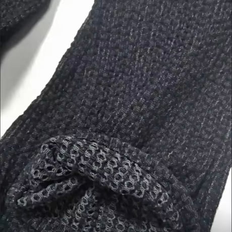 ワッフルハイウエストデニムパンツ 2色展開