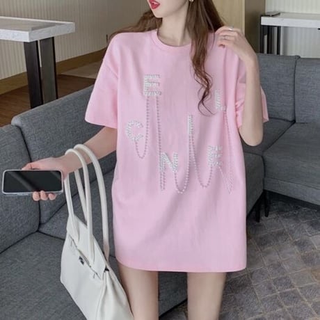パール ピンクTシャツ