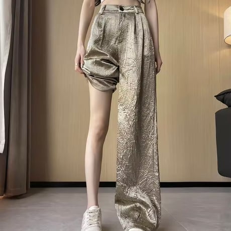 ジャガードハイウエストパンツ 3色展開