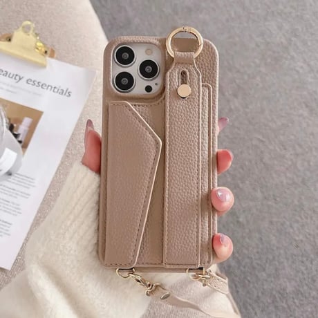 レザーストラップ カードケースiPhoneケース 9色展開