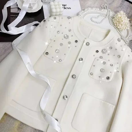 シルバービジュー カシミヤジャケット