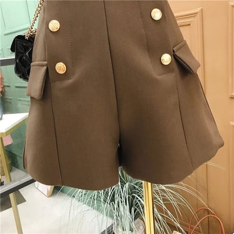 カットウエスト ハイウエストパンツ 2色展開