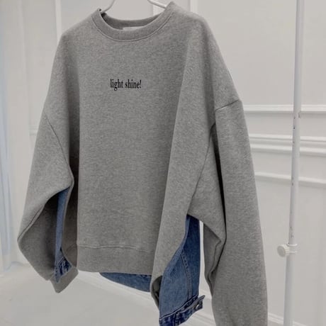 バックデニム ロゴスウェットトップス 3色展開