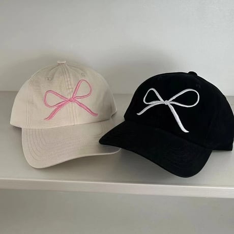 リボンステッチ キャップ 6色展開
