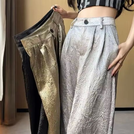 ジャガードハイウエストパンツ 3色展開