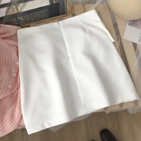 ビジューリボン ハイウエストスカート 2色展開