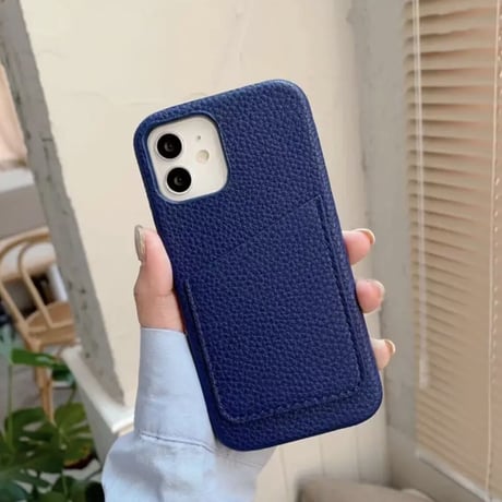 【カスタム】ゴールドイニシャル レザーiPhoneケース 13色展開