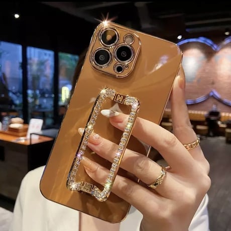 クリスタルストーンハンドル iPhoneケース 11色展開