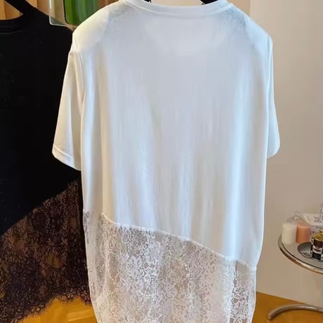 ヘムレースルーズTシャツ 2色展開