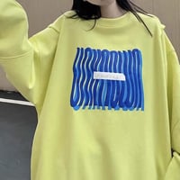 【即納】ダブルペインティングプリント オーバースウェット