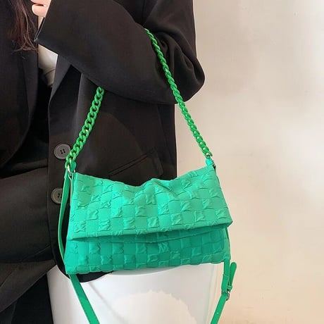 ブロックデザイン ショルダーバッグ 4色展開