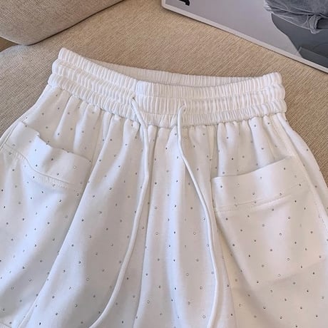 ラインストーン ショートパンツ 2色展開