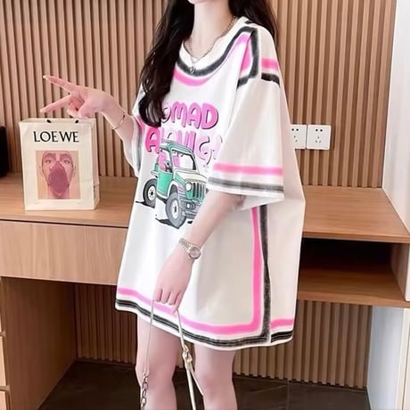 ネオンピンクTシャツ 2色展開
