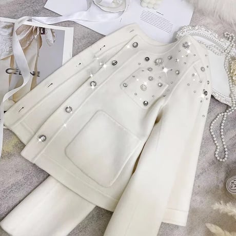 シルバービジュー カシミヤジャケット