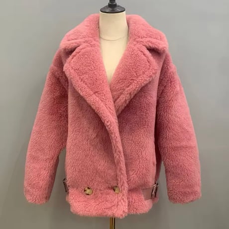 アルパカボアテディショートコート 8色展開