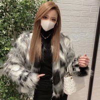 モノトーンマーブル ファージャケット