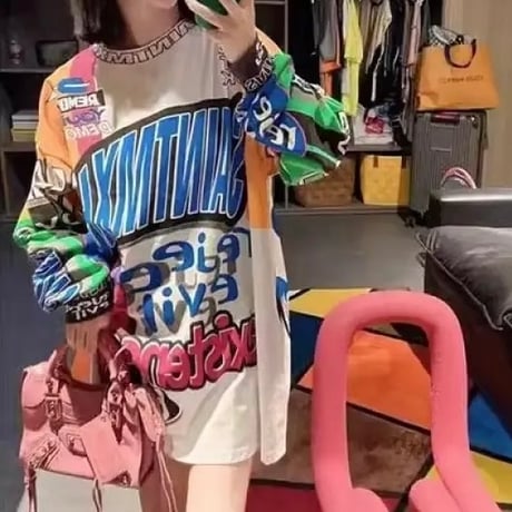 カラフルレタリング オーバートップス