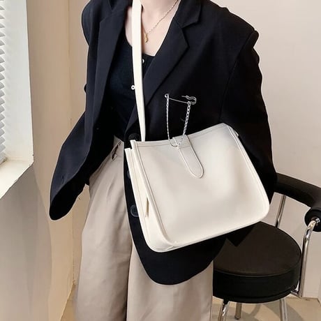 シンプルスクエア ショルダートートバッグ 6色展開