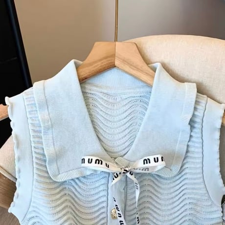 ロゴリボンノースリーブトップス 4色展開