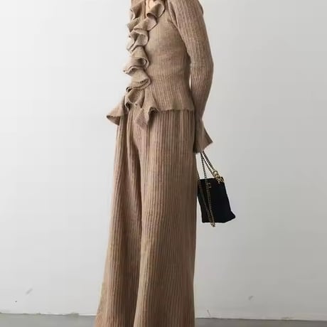 フリルニットセットアップ 4色展開