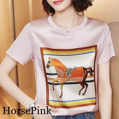 【即納あり】サテン切り替え Tシャツ 6色展開