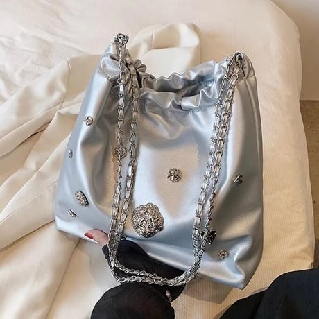 シルバービジュー レザーバッグ 3色展開