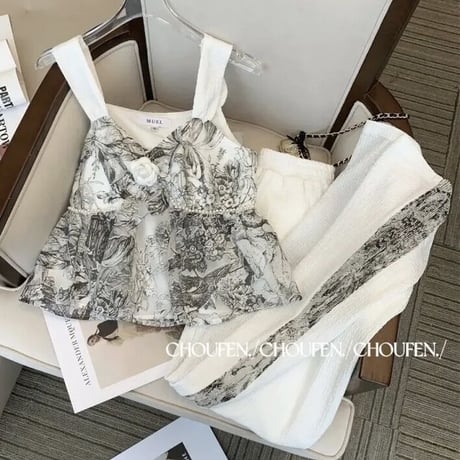 モノトーンシフォン セットアップ