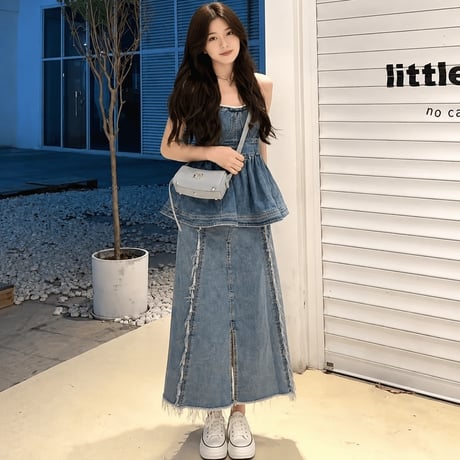 フリンジデニムセットアップ