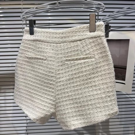 ハイウエストラメ モチーフショートパンツ 3色展開