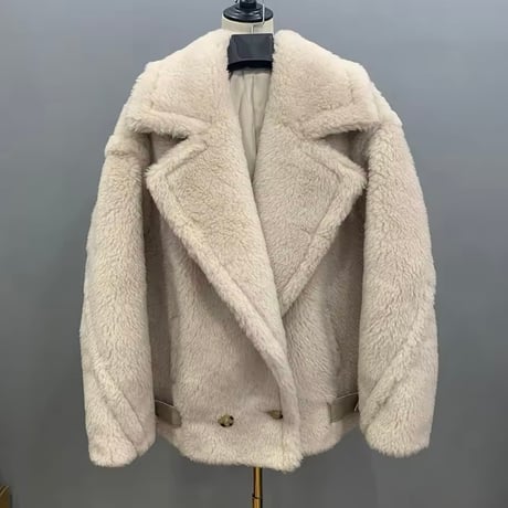 アルパカボアテディショートコート 8色展開