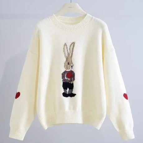 ラビットデザイン ハートニット 5色展開