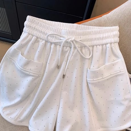 ラインストーン ショートパンツ 2色展開
