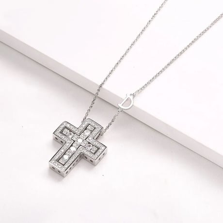 【Silver925】ダブルクロス モチーフネックレス 2色展開