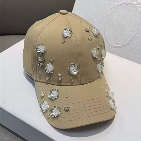 スパンコールフラワーキャップ 4色展開