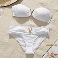 Vモチーフ プッシュアップビキニ 2色展開