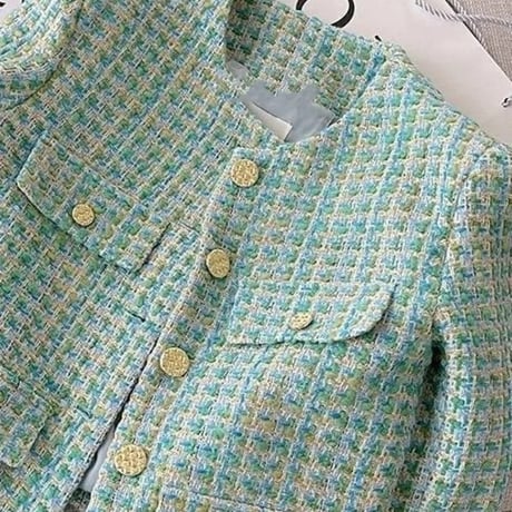 ゴールドライン グリーンツイードジャケット