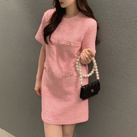 フレンチツイード ワンピース 3色展開