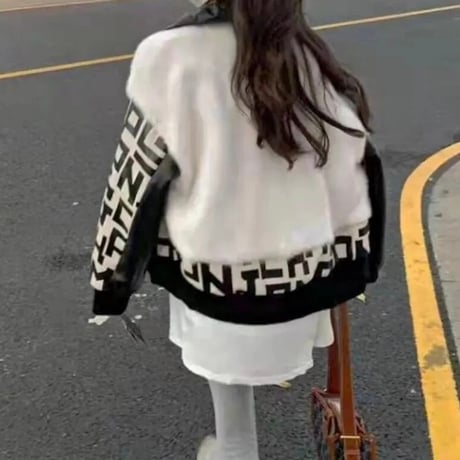 スリーブロゴ レザーファージャケット