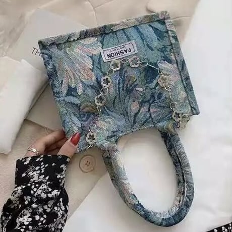 フラワーチェーン ミニトートバッグ