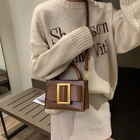 ビッグバックル ショルダーバッグ 3色展開