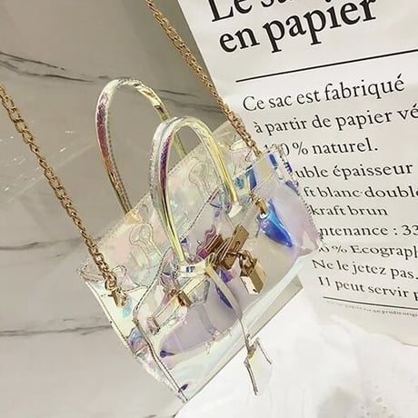 オーロラクリア チェーンバッグ