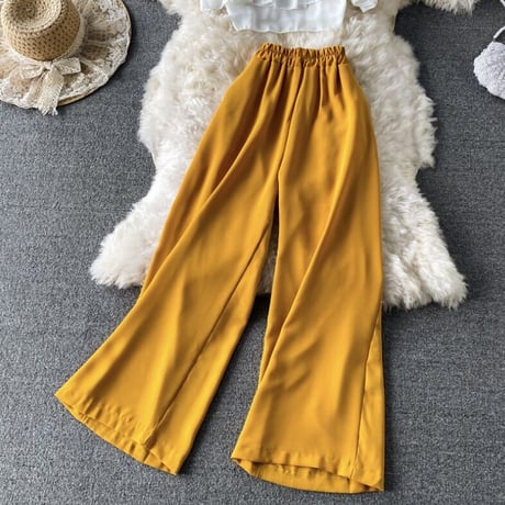フリルトップス パンツセットアップ 4色展開