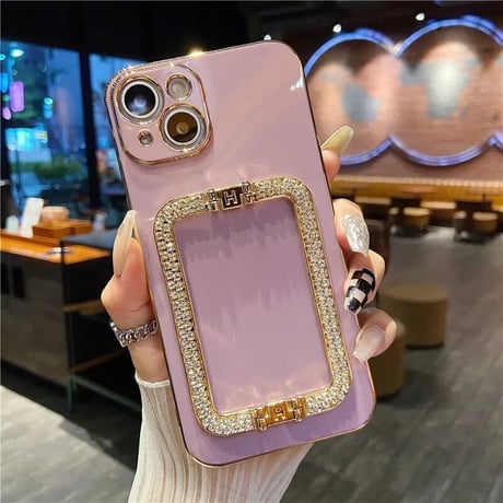 クリスタルストーンハンドル iPhoneケース 11色展開