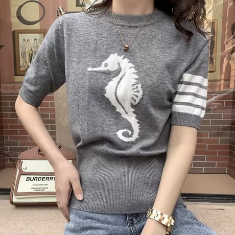 シーホース ハーフスリーブニット 2色展開