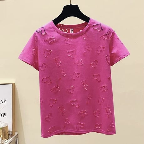ハートシースルー Tシャツ 4色展開