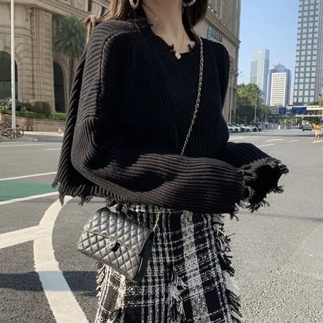 【即納】シャギーデザイン ショートニット
