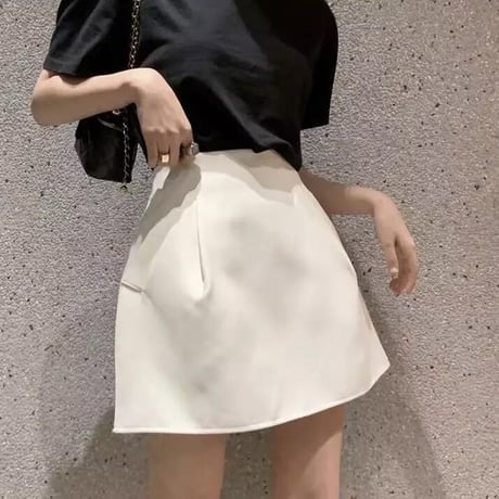 バックジッパー ポケットミニスカート 2色展開