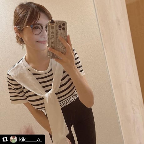 フェイクセット ボーダートップス 3色展開